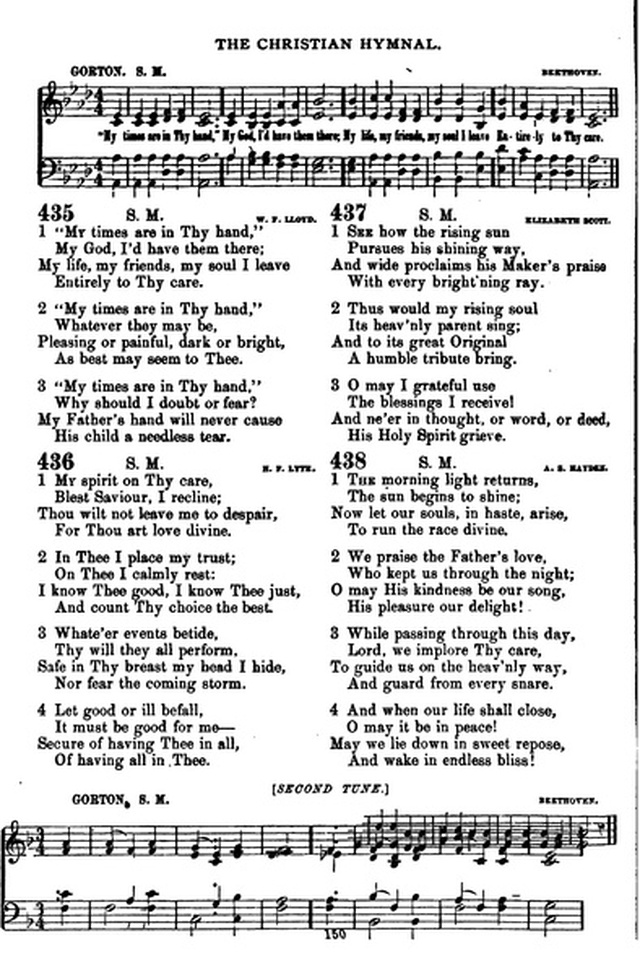 The Christian hymnal: a collection of hymns and tunes for congregational and social worship; in two parts (Rev.) page 150