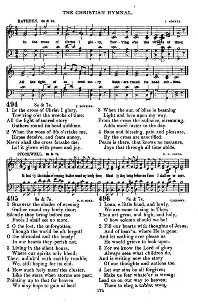 The Christian hymnal: a collection of hymns and tunes for congregational and social worship; in two parts (Rev.) page 173