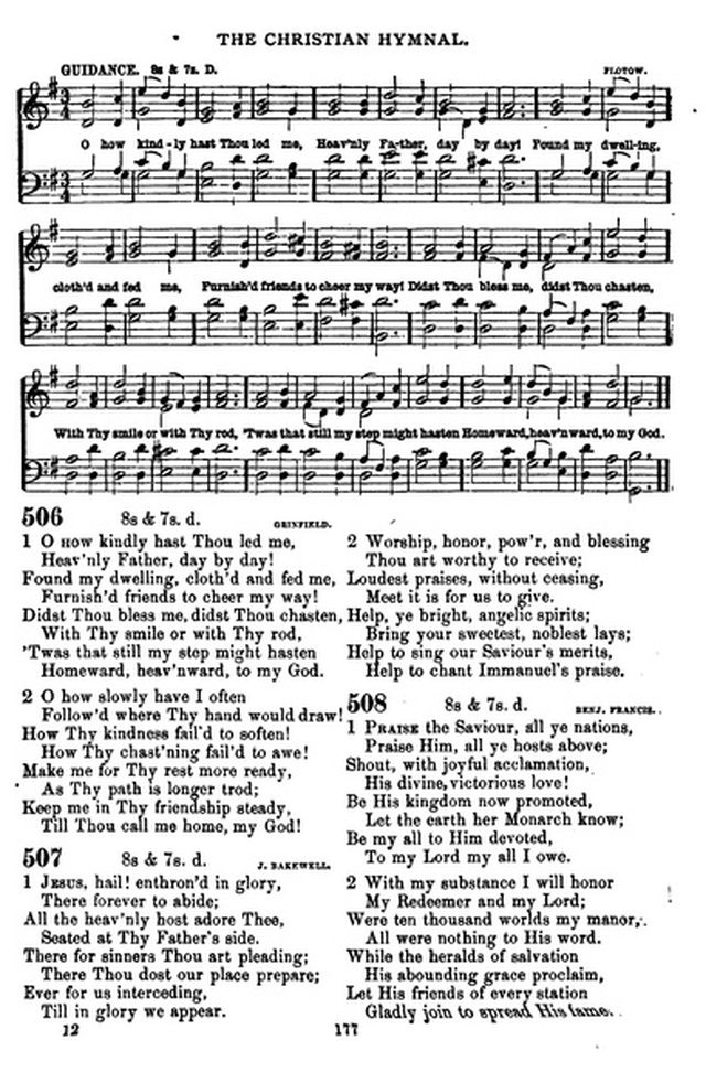 The Christian hymnal: a collection of hymns and tunes for congregational and social worship; in two parts (Rev.) page 177