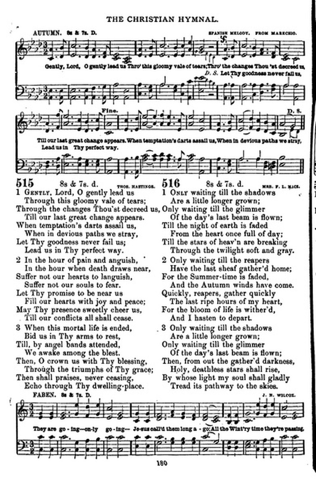 The Christian hymnal: a collection of hymns and tunes for congregational and social worship; in two parts (Rev.) page 180