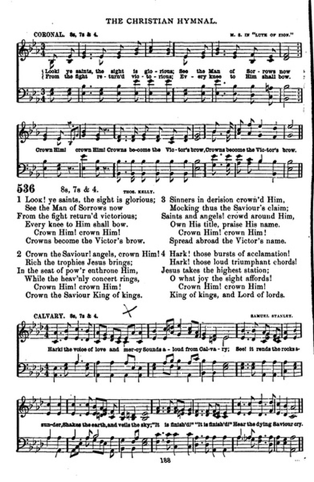 The Christian hymnal: a collection of hymns and tunes for congregational and social worship; in two parts (Rev.) page 188