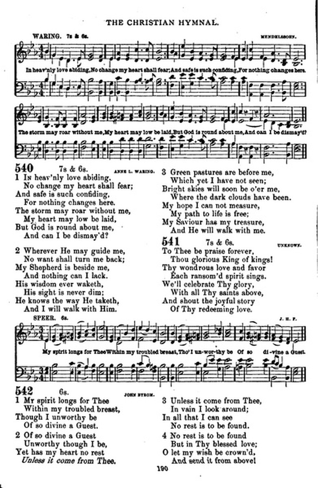 The Christian hymnal: a collection of hymns and tunes for congregational and social worship; in two parts (Rev.) page 190