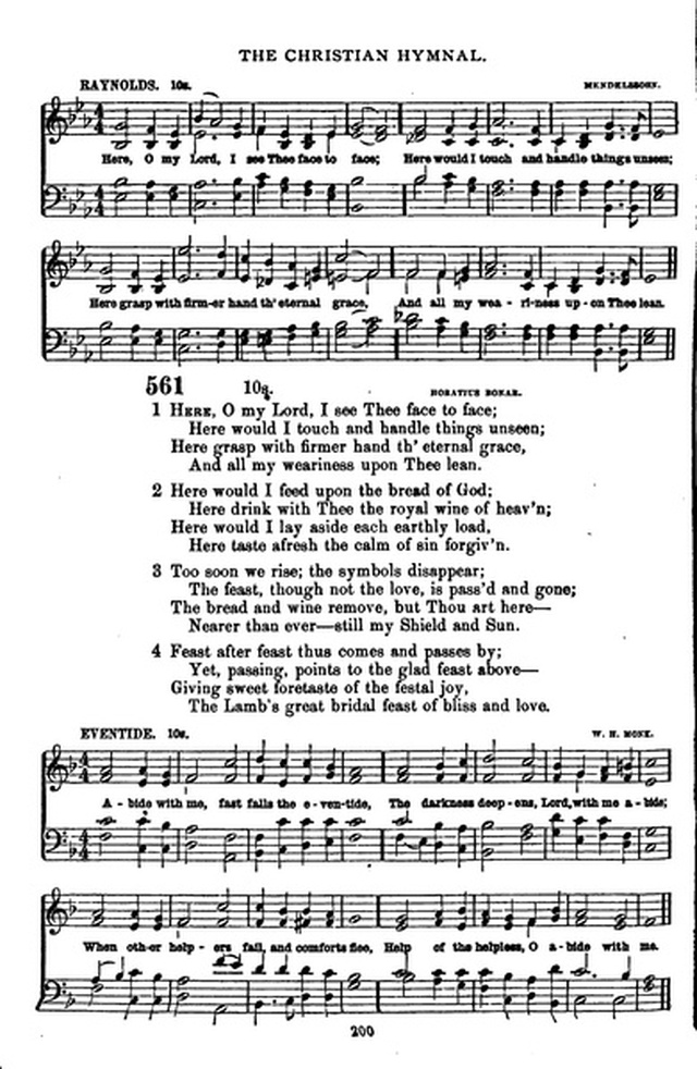 The Christian hymnal: a collection of hymns and tunes for congregational and social worship; in two parts (Rev.) page 200