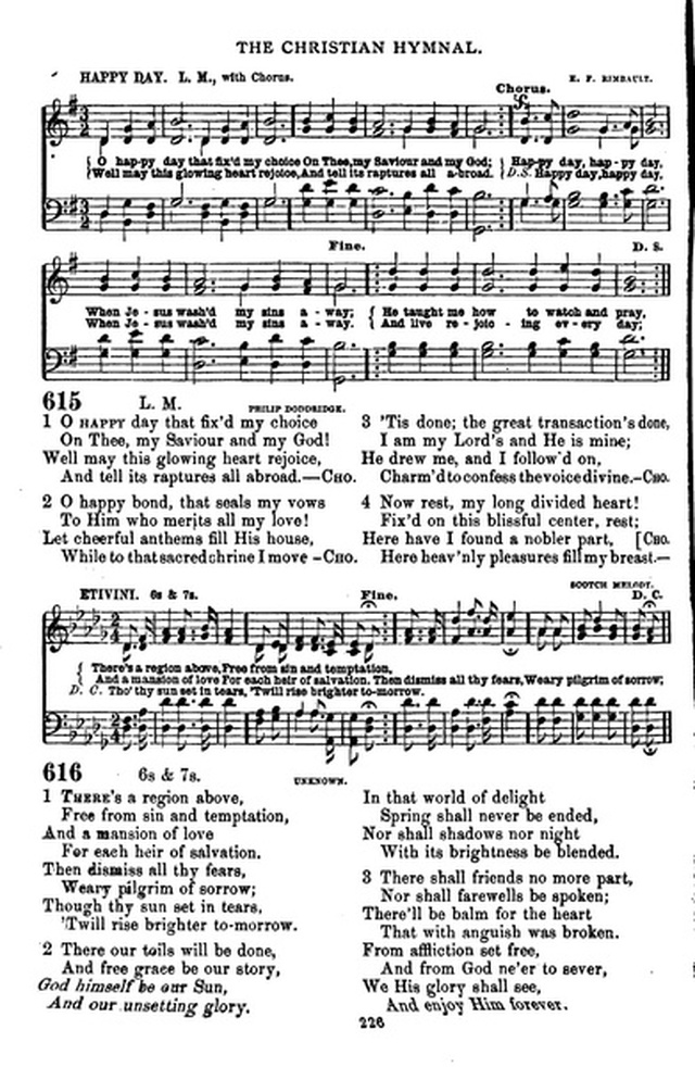 The Christian hymnal: a collection of hymns and tunes for congregational and social worship; in two parts (Rev.) page 226