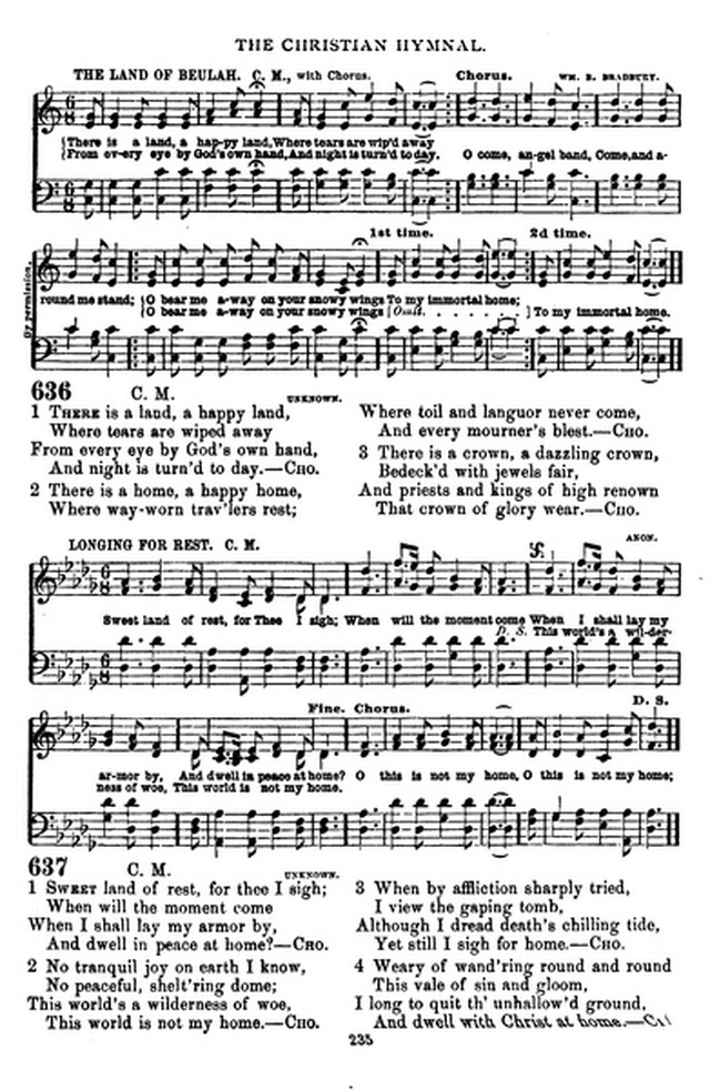 The Christian hymnal: a collection of hymns and tunes for congregational and social worship; in two parts (Rev.) page 235