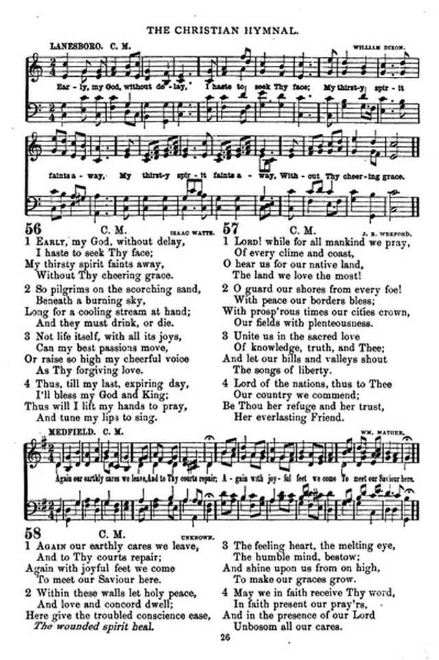 The Christian hymnal: a collection of hymns and tunes for congregational and social worship; in two parts (Rev.) page 26