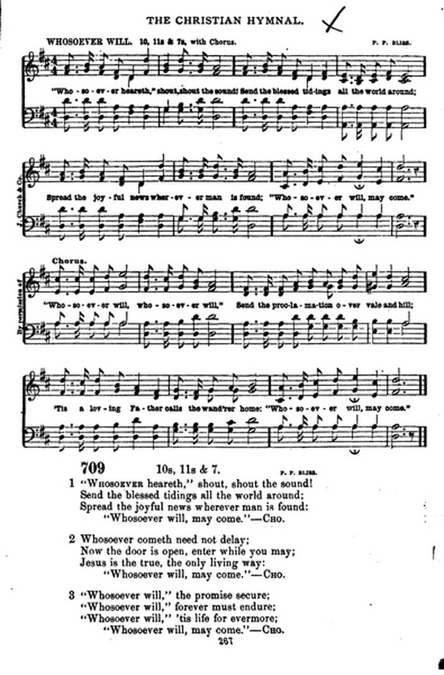 The Christian hymnal: a collection of hymns and tunes for congregational and social worship; in two parts (Rev.) page 267