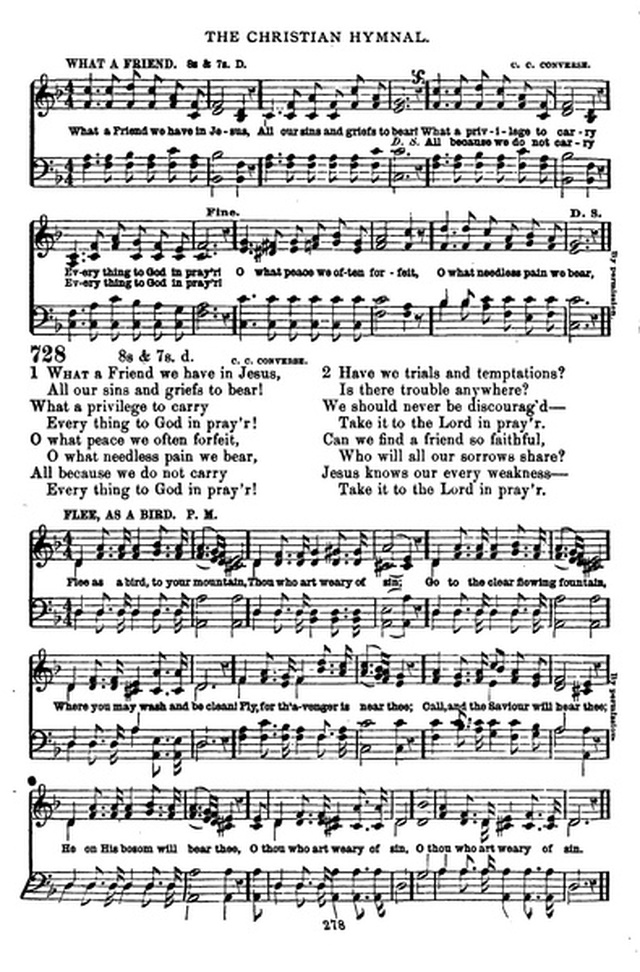 The Christian hymnal: a collection of hymns and tunes for congregational and social worship; in two parts (Rev.) page 278