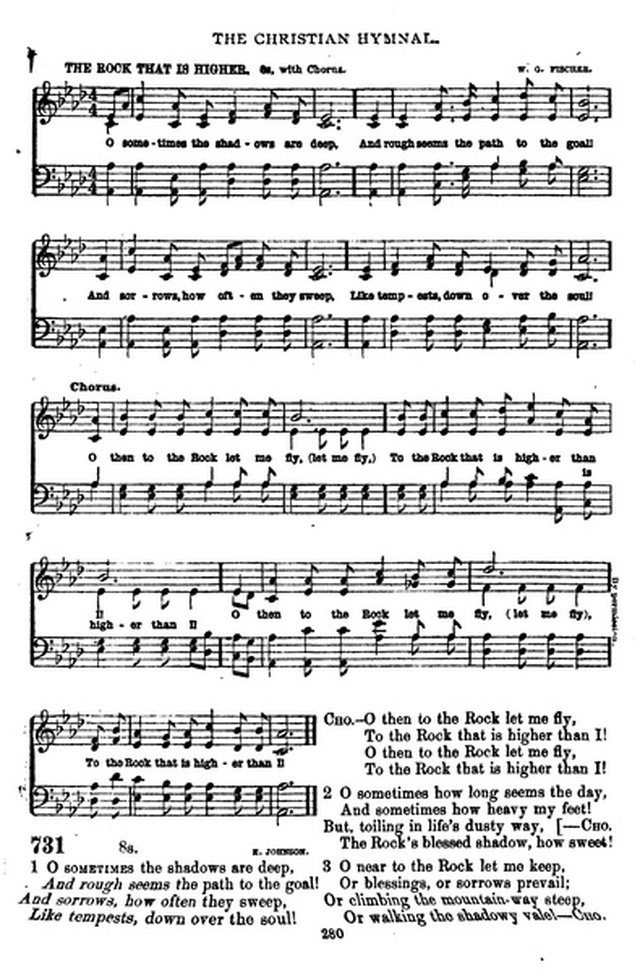 The Christian hymnal: a collection of hymns and tunes for congregational and social worship; in two parts (Rev.) page 280