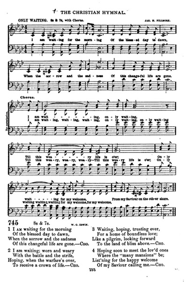 The Christian hymnal: a collection of hymns and tunes for congregational and social worship; in two parts (Rev.) page 293