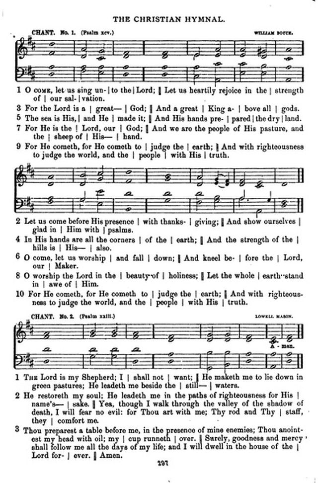 The Christian hymnal: a collection of hymns and tunes for congregational and social worship; in two parts (Rev.) page 297