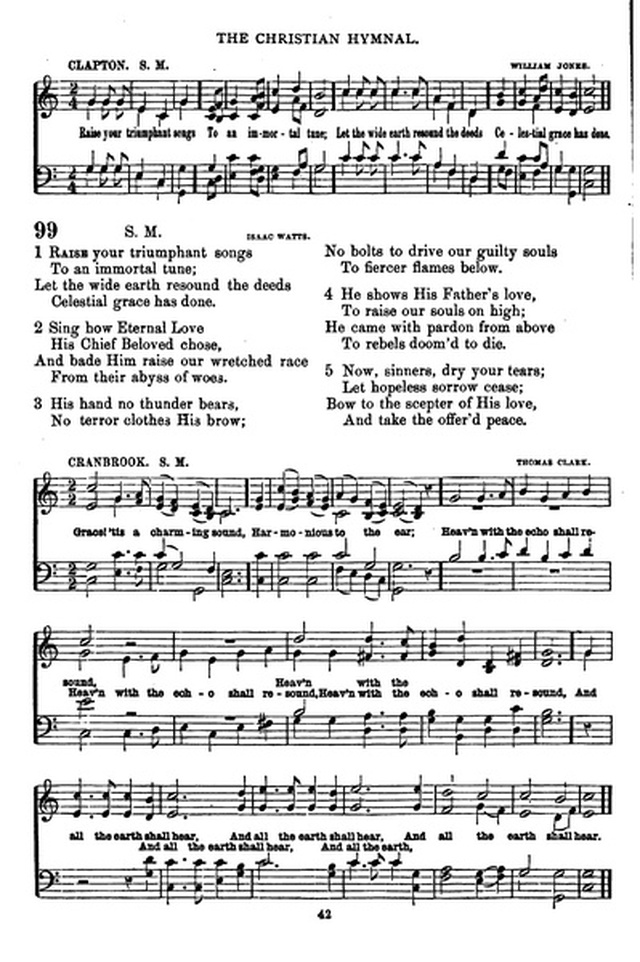 The Christian hymnal: a collection of hymns and tunes for congregational and social worship; in two parts (Rev.) page 42