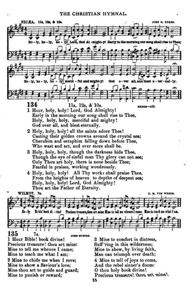 The Christian hymnal: a collection of hymns and tunes for congregational and social worship; in two parts (Rev.) page 55