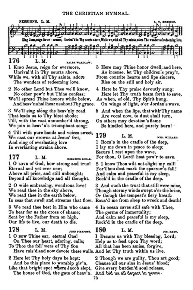 The Christian hymnal: a collection of hymns and tunes for congregational and social worship; in two parts (Rev.) page 73