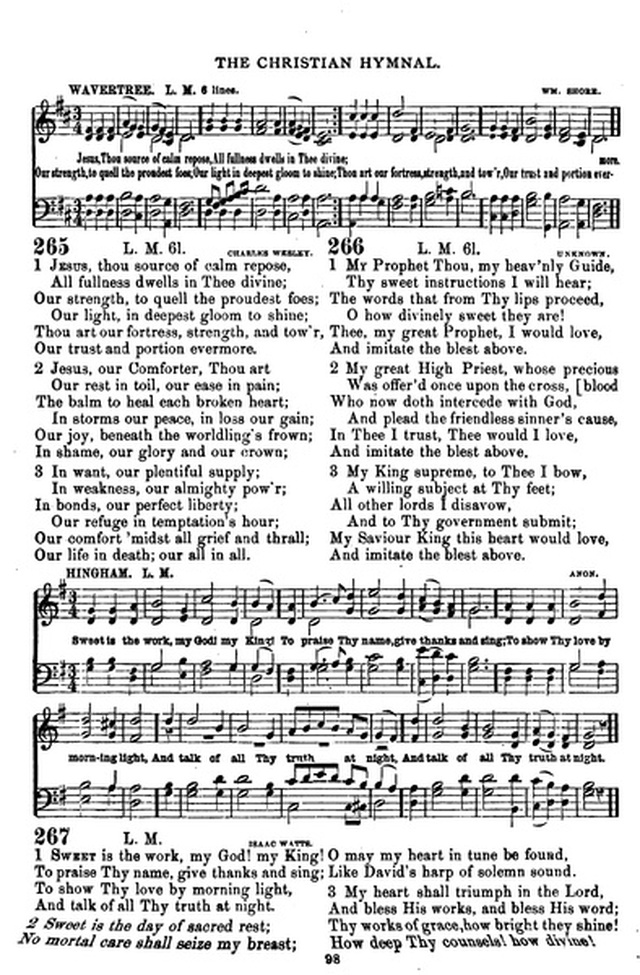 The Christian hymnal: a collection of hymns and tunes for congregational and social worship; in two parts (Rev.) page 98