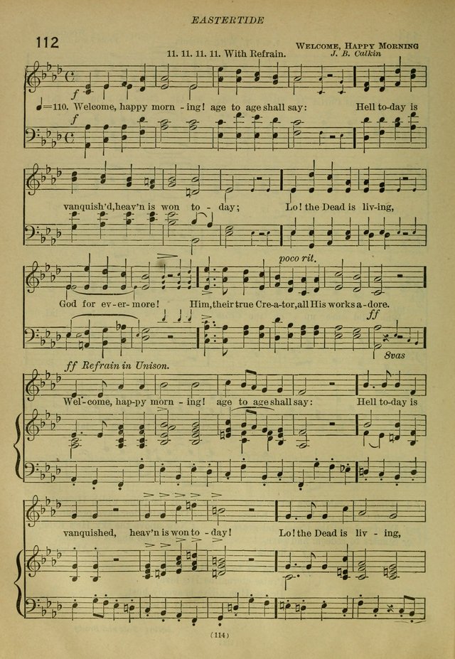 The Church Hymnal: containing hymns approved and set forth by the general conventions of 1892 and 1916; together with hymns for the use of guilds and brotherhoods, and for special occasions (Rev. ed) page 115