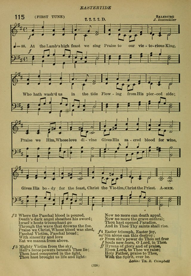 The Church Hymnal: containing hymns approved and set forth by the general conventions of 1892 and 1916; together with hymns for the use of guilds and brotherhoods, and for special occasions (Rev. ed) page 121