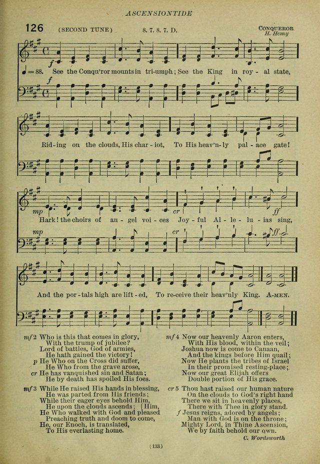 The Church Hymnal: containing hymns approved and set forth by the general conventions of 1892 and 1916; together with hymns for the use of guilds and brotherhoods, and for special occasions (Rev. ed) page 134