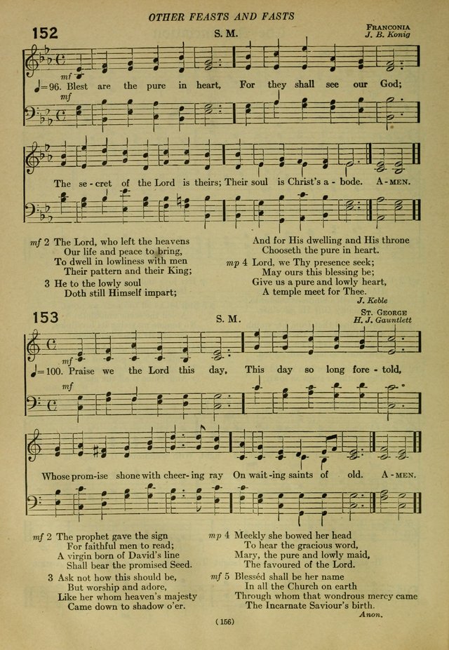 The Church Hymnal: containing hymns approved and set forth by the general conventions of 1892 and 1916; together with hymns for the use of guilds and brotherhoods, and for special occasions (Rev. ed) page 157