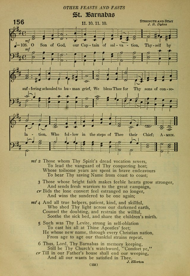 The Church Hymnal: containing hymns approved and set forth by the general conventions of 1892 and 1916; together with hymns for the use of guilds and brotherhoods, and for special occasions (Rev. ed) page 159