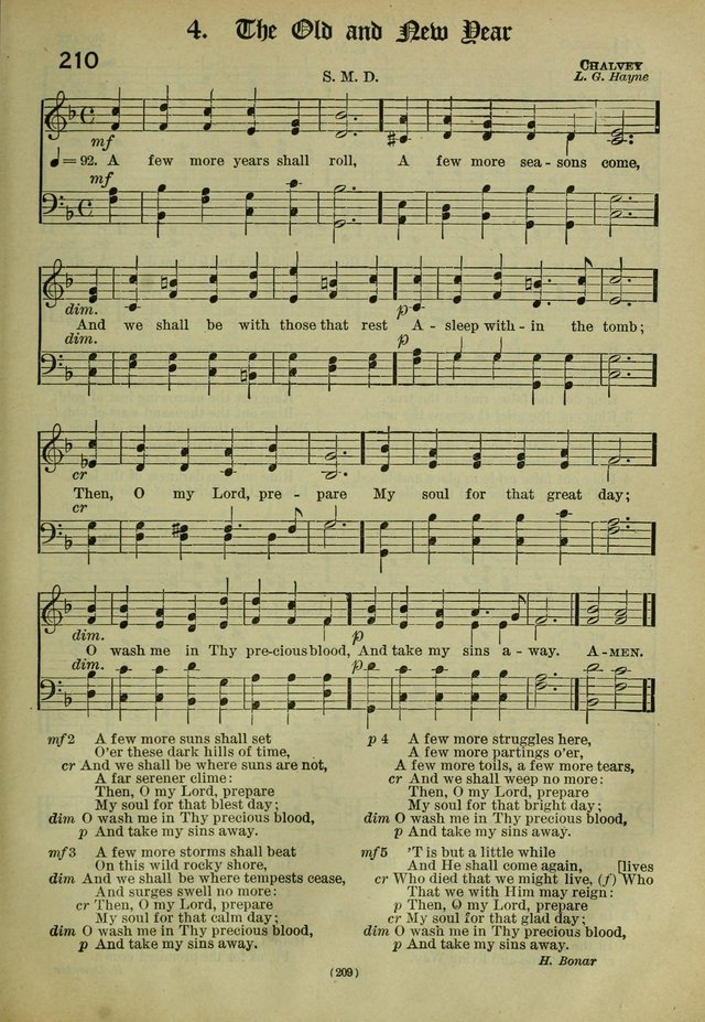 The Church Hymnal: containing hymns approved and set forth by the general conventions of 1892 and 1916; together with hymns for the use of guilds and brotherhoods, and for special occasions (Rev. ed) page 210