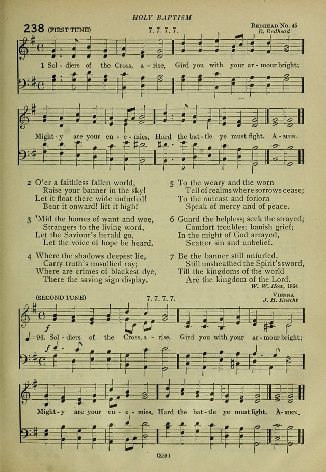 The Church Hymnal: containing hymns approved and set forth by the general conventions of 1892 and 1916; together with hymns for the use of guilds and brotherhoods, and for special occasions (Rev. ed) page 230