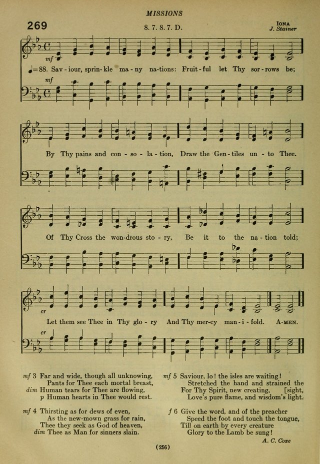 The Church Hymnal: containing hymns approved and set forth by the general conventions of 1892 and 1916; together with hymns for the use of guilds and brotherhoods, and for special occasions (Rev. ed) page 257