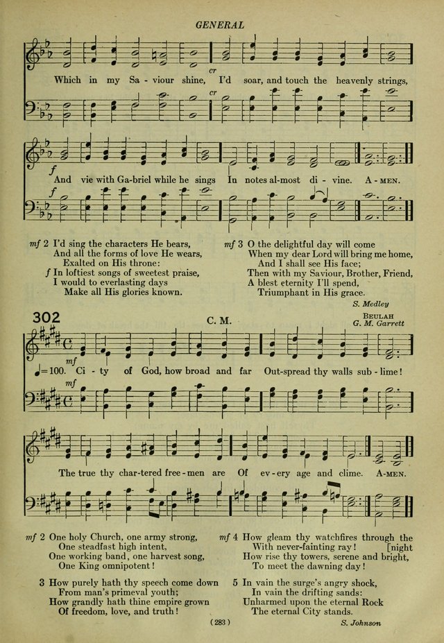 The Church Hymnal: containing hymns approved and set forth by the general conventions of 1892 and 1916; together with hymns for the use of guilds and brotherhoods, and for special occasions (Rev. ed) page 284