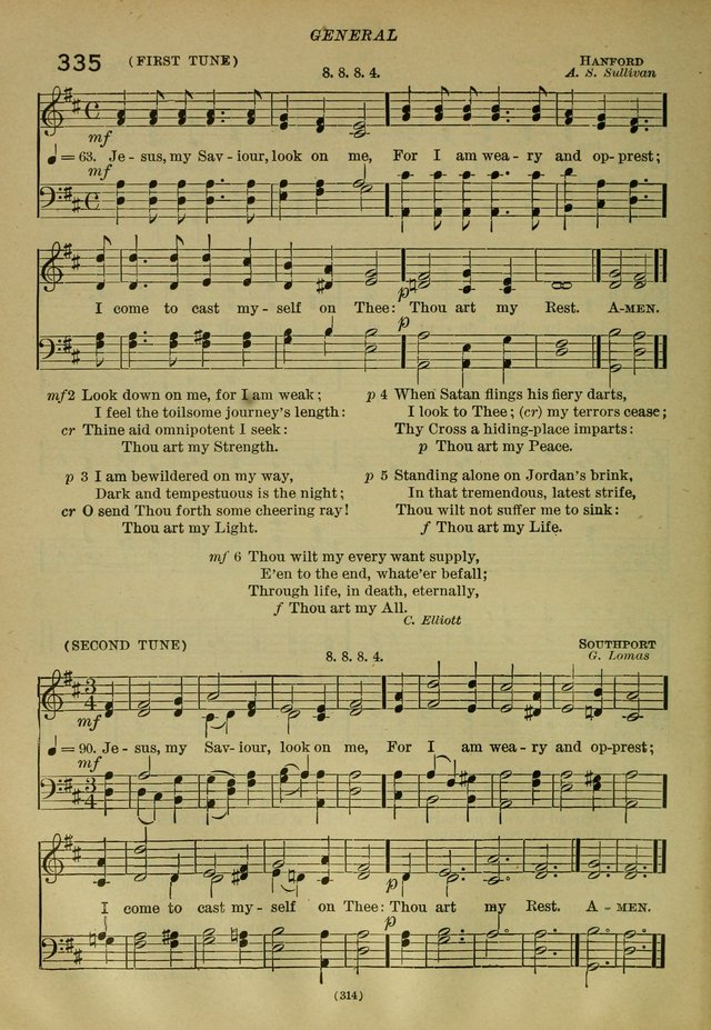 The Church Hymnal: containing hymns approved and set forth by the general conventions of 1892 and 1916; together with hymns for the use of guilds and brotherhoods, and for special occasions (Rev. ed) page 315