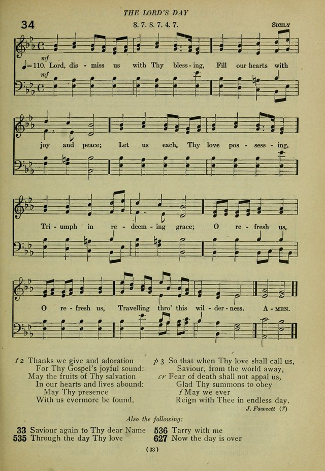 The Church Hymnal: containing hymns approved and set forth by the general conventions of 1892 and 1916; together with hymns for the use of guilds and brotherhoods, and for special occasions (Rev. ed) page 34