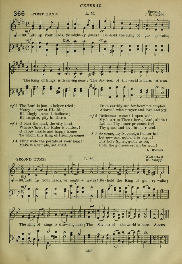 The Church Hymnal: containing hymns approved and set forth by the general conventions of 1892 and 1916; together with hymns for the use of guilds and brotherhoods, and for special occasions (Rev. ed) page 344