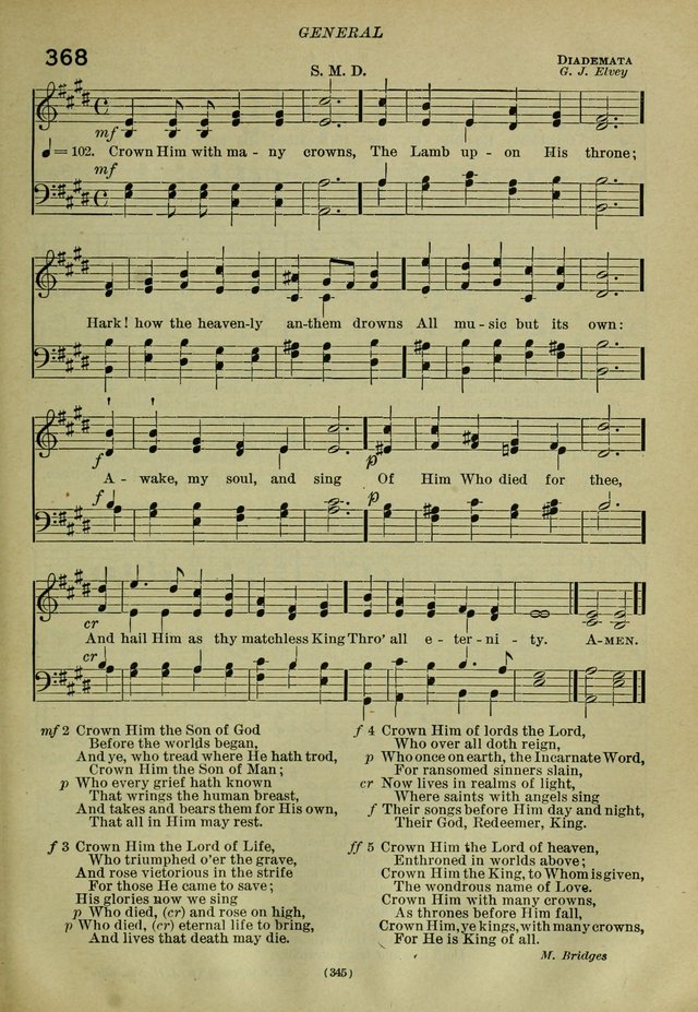 The Church Hymnal: containing hymns approved and set forth by the general conventions of 1892 and 1916; together with hymns for the use of guilds and brotherhoods, and for special occasions (Rev. ed) page 346