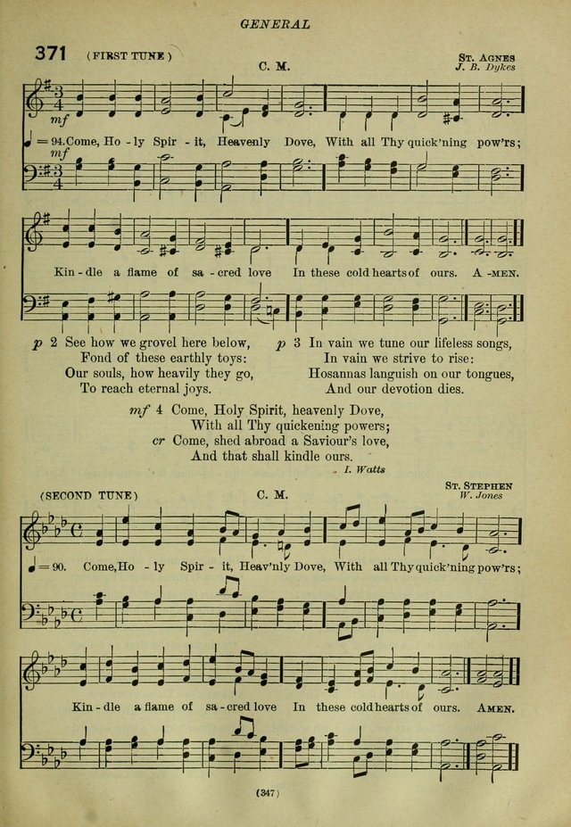 The Church Hymnal: containing hymns approved and set forth by the general conventions of 1892 and 1916; together with hymns for the use of guilds and brotherhoods, and for special occasions (Rev. ed) page 348