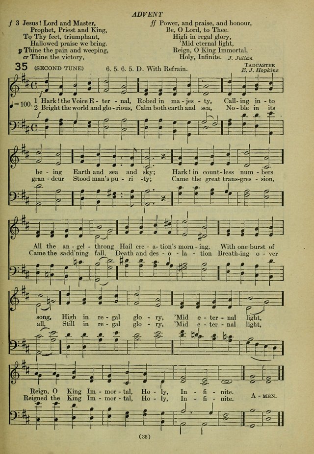 The Church Hymnal: containing hymns approved and set forth by the general conventions of 1892 and 1916; together with hymns for the use of guilds and brotherhoods, and for special occasions (Rev. ed) page 36