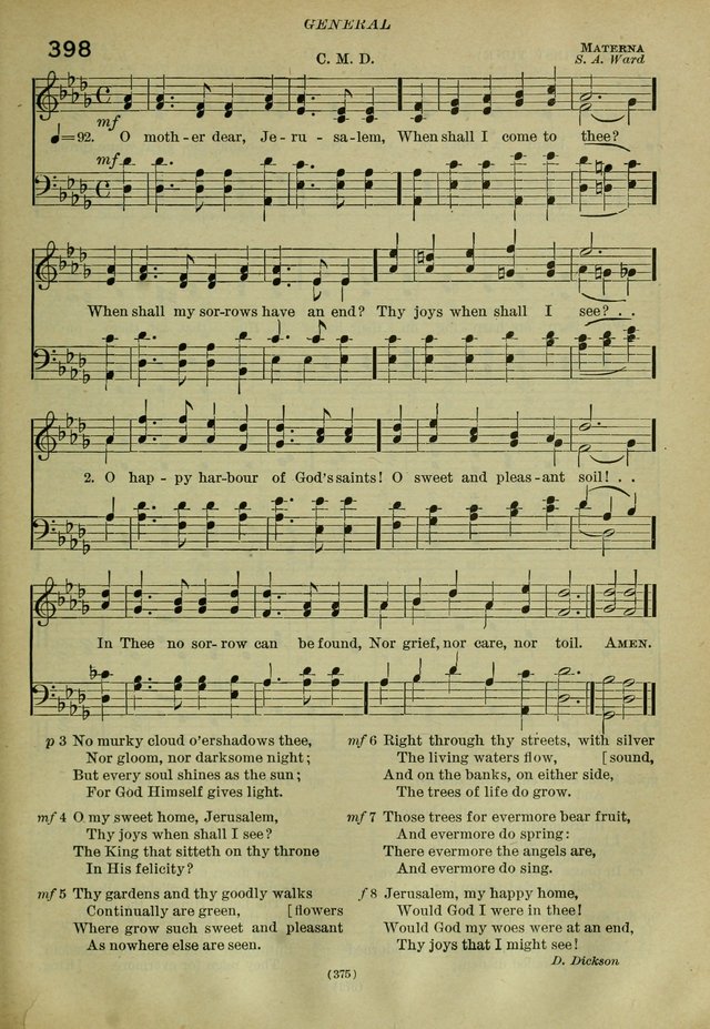 The Church Hymnal: containing hymns approved and set forth by the general conventions of 1892 and 1916; together with hymns for the use of guilds and brotherhoods, and for special occasions (Rev. ed) page 376