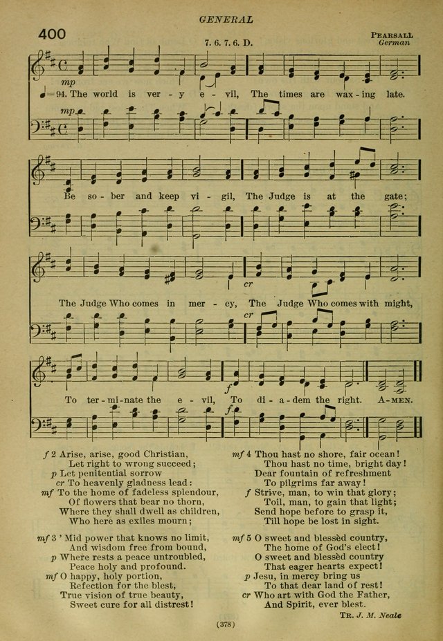 The Church Hymnal: containing hymns approved and set forth by the general conventions of 1892 and 1916; together with hymns for the use of guilds and brotherhoods, and for special occasions (Rev. ed) page 379