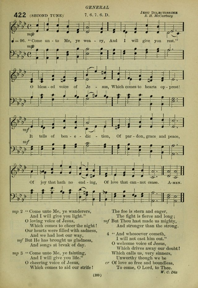 The Church Hymnal: containing hymns approved and set forth by the general conventions of 1892 and 1916; together with hymns for the use of guilds and brotherhoods, and for special occasions (Rev. ed) page 400