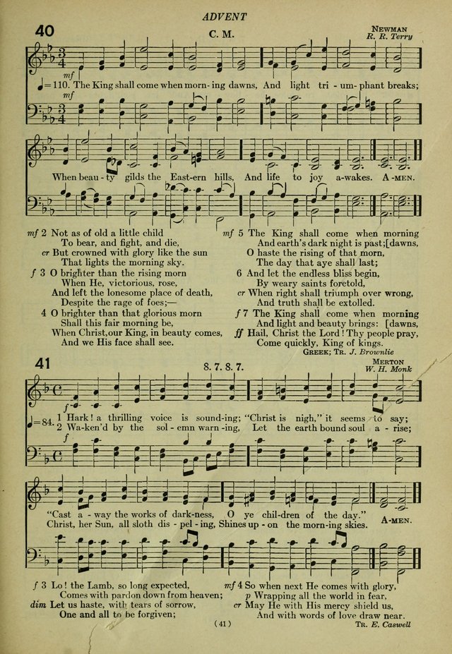 The Church Hymnal: containing hymns approved and set forth by the general conventions of 1892 and 1916; together with hymns for the use of guilds and brotherhoods, and for special occasions (Rev. ed) page 42