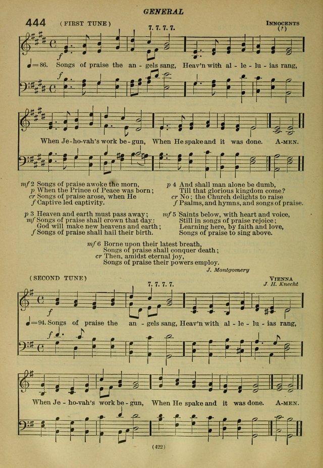 The Church Hymnal: containing hymns approved and set forth by the general conventions of 1892 and 1916; together with hymns for the use of guilds and brotherhoods, and for special occasions (Rev. ed) page 423