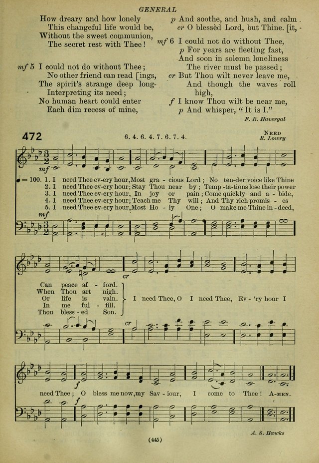 The Church Hymnal: containing hymns approved and set forth by the general conventions of 1892 and 1916; together with hymns for the use of guilds and brotherhoods, and for special occasions (Rev. ed) page 446