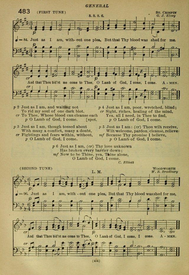 The Church Hymnal: containing hymns approved and set forth by the general conventions of 1892 and 1916; together with hymns for the use of guilds and brotherhoods, and for special occasions (Rev. ed) page 455