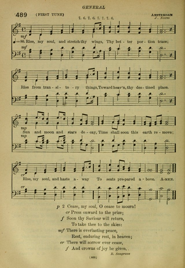 The Church Hymnal: containing hymns approved and set forth by the general conventions of 1892 and 1916; together with hymns for the use of guilds and brotherhoods, and for special occasions (Rev. ed) page 461