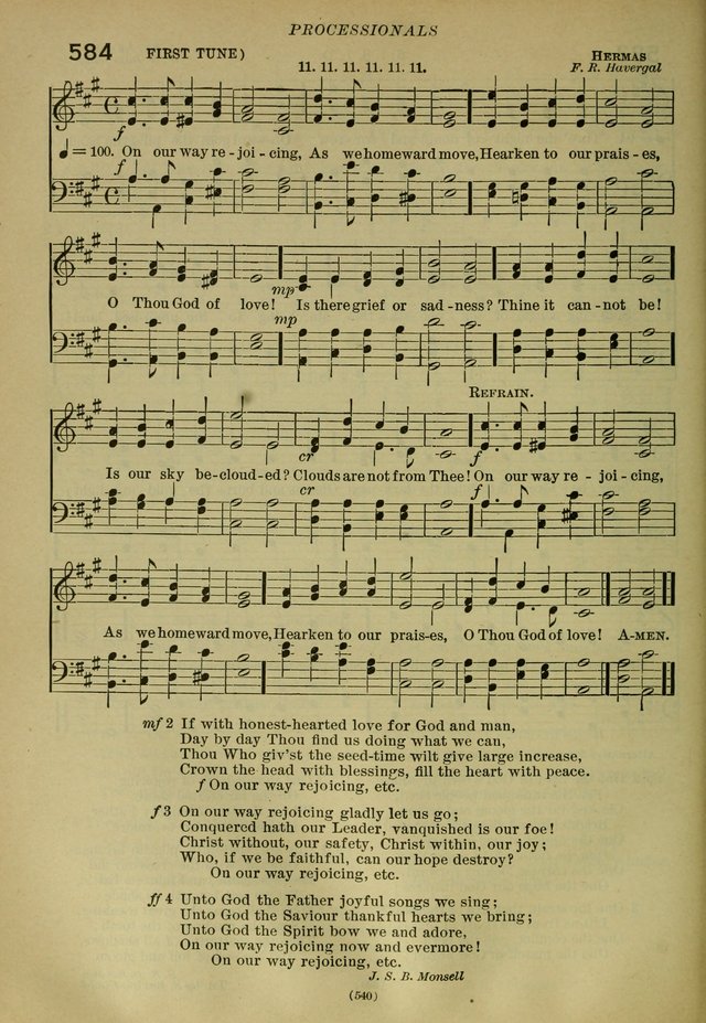 The Church Hymnal: containing hymns approved and set forth by the general conventions of 1892 and 1916; together with hymns for the use of guilds and brotherhoods, and for special occasions (Rev. ed) page 541