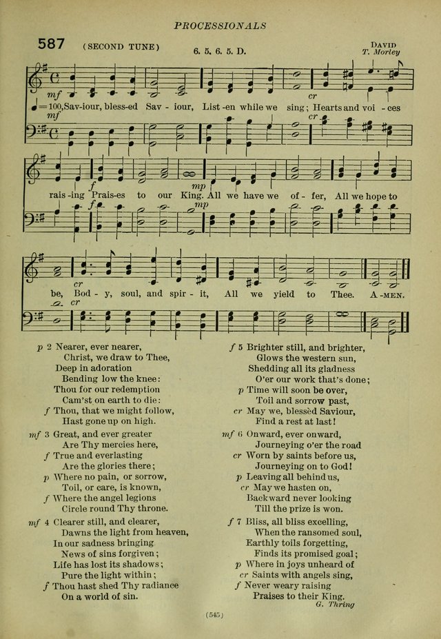 The Church Hymnal: containing hymns approved and set forth by the general conventions of 1892 and 1916; together with hymns for the use of guilds and brotherhoods, and for special occasions (Rev. ed) page 546