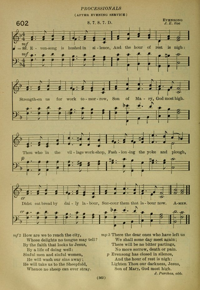 The Church Hymnal: containing hymns approved and set forth by the general conventions of 1892 and 1916; together with hymns for the use of guilds and brotherhoods, and for special occasions (Rev. ed) page 563