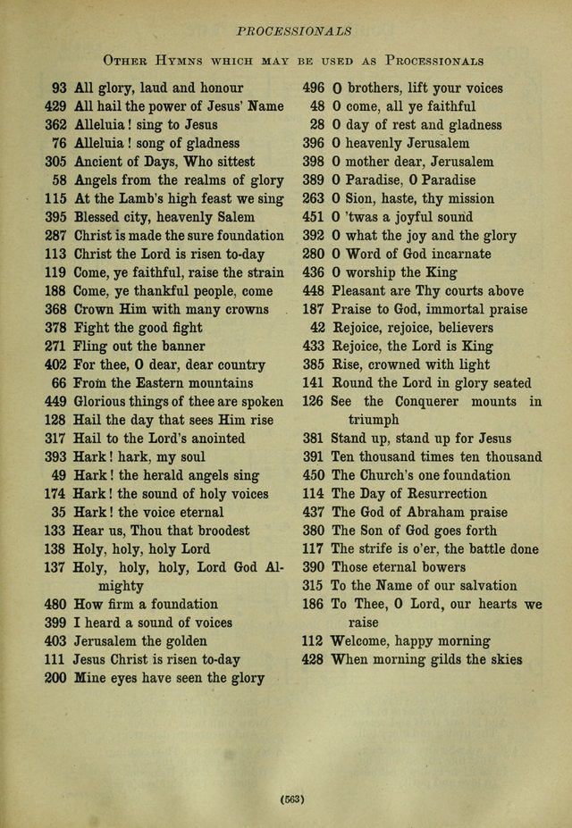 The Church Hymnal: containing hymns approved and set forth by the general conventions of 1892 and 1916; together with hymns for the use of guilds and brotherhoods, and for special occasions (Rev. ed) page 564