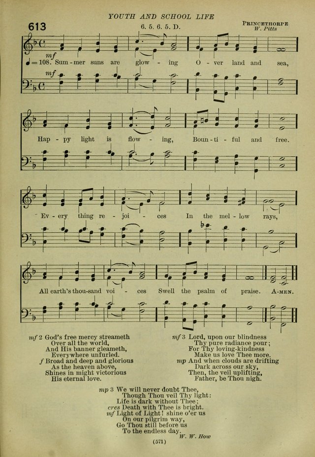 The Church Hymnal: containing hymns approved and set forth by the general conventions of 1892 and 1916; together with hymns for the use of guilds and brotherhoods, and for special occasions (Rev. ed) page 572