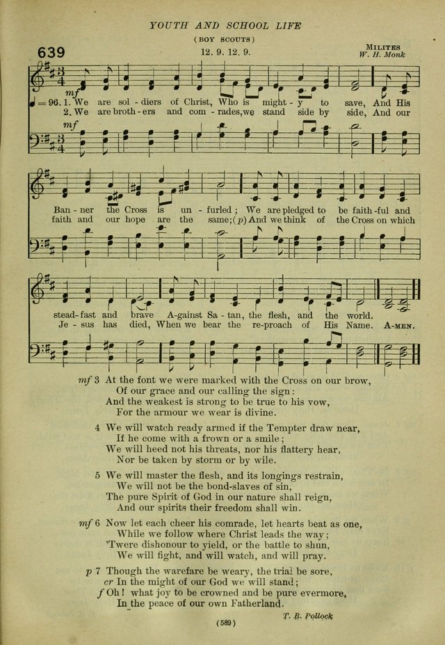 The Church Hymnal: containing hymns approved and set forth by the general conventions of 1892 and 1916; together with hymns for the use of guilds and brotherhoods, and for special occasions (Rev. ed) page 592