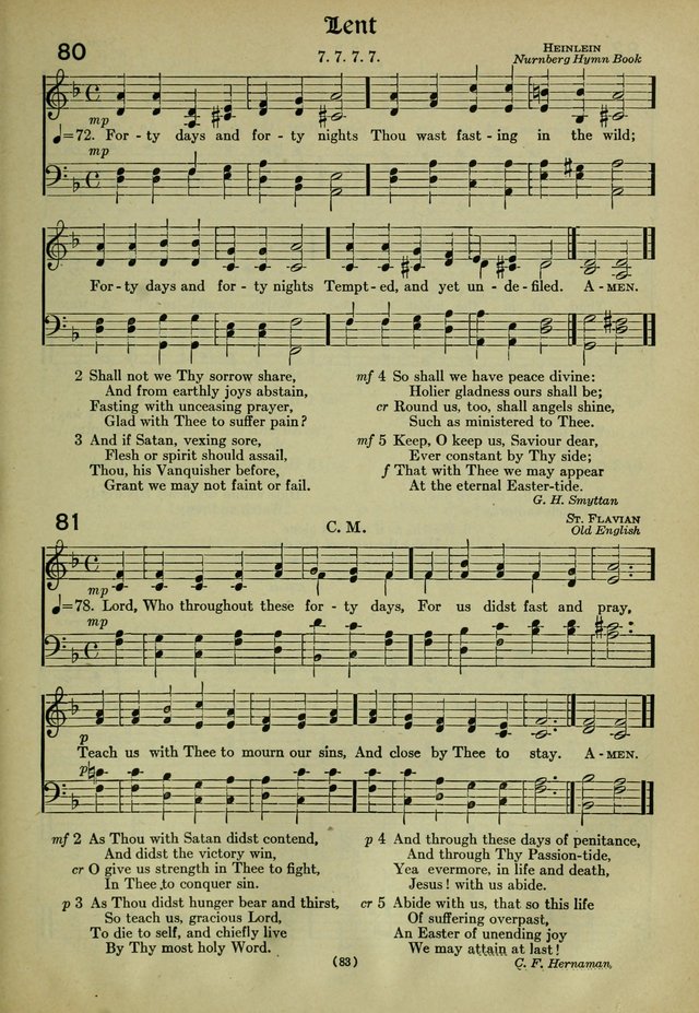 The Church Hymnal: containing hymns approved and set forth by the general conventions of 1892 and 1916; together with hymns for the use of guilds and brotherhoods, and for special occasions (Rev. ed) page 84