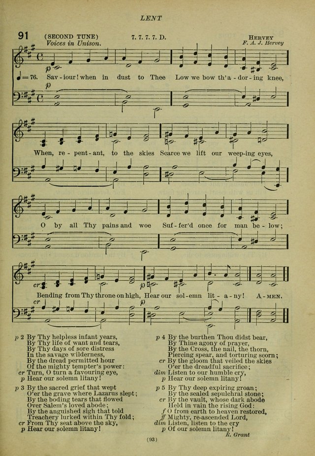 The Church Hymnal: containing hymns approved and set forth by the general conventions of 1892 and 1916; together with hymns for the use of guilds and brotherhoods, and for special occasions (Rev. ed) page 94